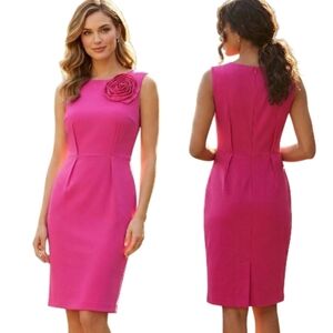 TRINA TURK "Romanced" Pink Rose Sheath Dress - Size 10